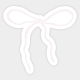 Coquette light pink bow Sticker